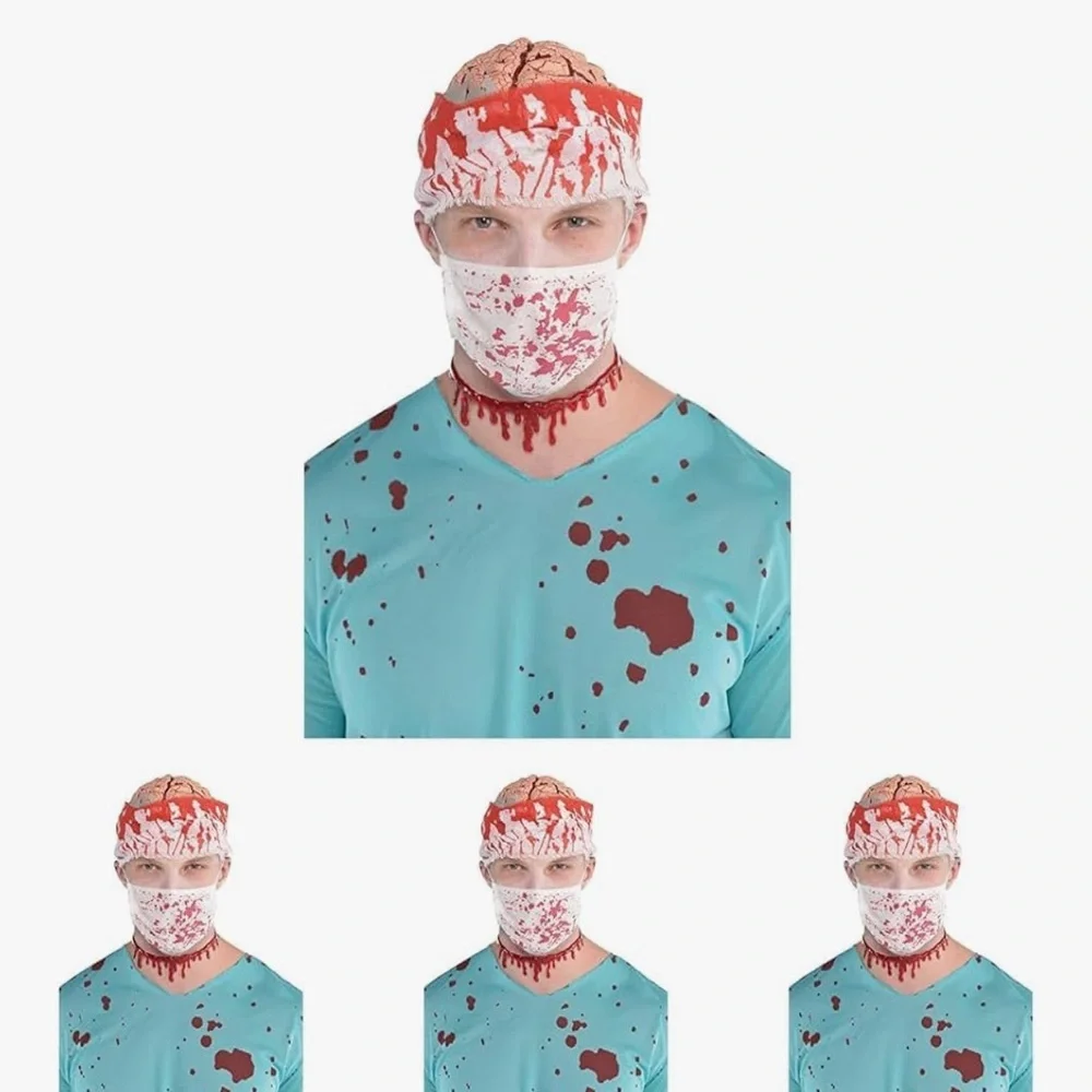 2pk Bloody Surgeon Mask